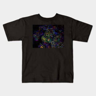 Black Panther Art - Flower Bouquet with Glowing Edges 20 Kids T-Shirt